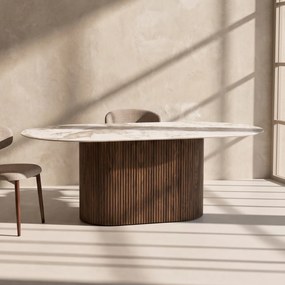 Kare Design Ruben Marmere Ovale Eettafel 240 - 240 X 100cm.