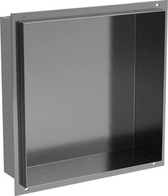 Mexen X-Wall-NR nis rek zonder flens 30 x 30 cm, geborsteld gun grijs - 19E1303010
