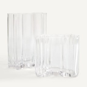 Geblazen glazen vaas, hoogte 18 cm, ISSEY