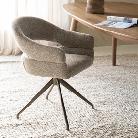 Eetstoel Brons Frame Taupe