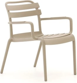 Lounge tuinstoel | Forza  Vico | Kunststof | Taupe | Stapelbaar | Kees Smit Tuinmeubelen