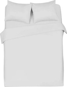 Dekbedovertrek Queen - 100% katoensatijn - 140x200/220 - wit