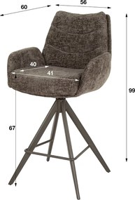 Draaibare Barstoel Taupe