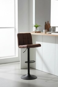 Vintage bruine kunstleren Casper kruk