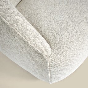 Creme Fauteuil Met Ronde Rugleuning