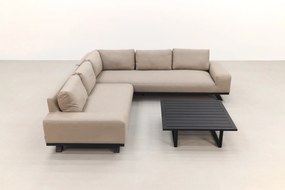 Barcelona/Cuba Sunbrella loungeset - Taupe - 3-delig