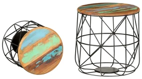 vidaXL Salontafels 2 st massief gerecycled hout