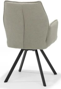 Eetkamerstoel - Tina - stof Teddy grijs