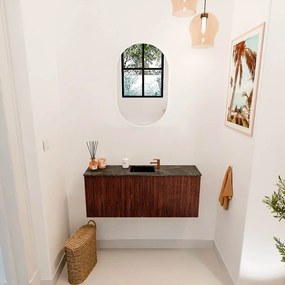 Mondiaz Joya DLux 100cm toiletmeubel ruby met wastafel faye midden 1 kraangat lava