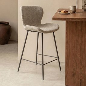 Beige Barstoel Boucle