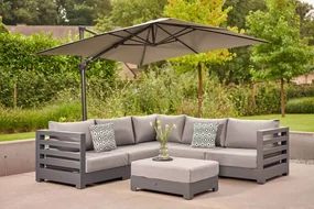 Hoek loungeset 5 personen Aluminium Grijs Santika Furniture Santika Phantom