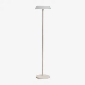 Draadloze Led-zonnevloerlamp Voor Buiten Van Polyethyleen En Ijzer Ulenia Tapioca Beige - Sklum