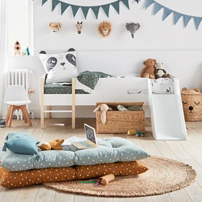 Rond vloerkleed in jute met franjes, Aftas