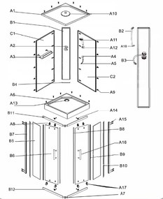 Saniclear Econo magneetstrips vierkant / rechthoekig