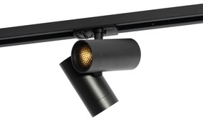 Moderne 1-fase railspot zwart 2-lichts - Iconic Scopio