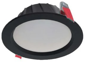 LED Paneel Plafondlamp 18W, Rond â18cm, Warm Wit, Inbouw, Zwart