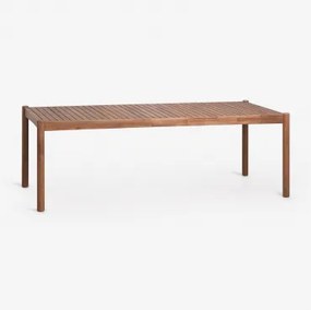 Rechthoekige Eettafel Van Acaciahout Karvia Acacia Bruin & 220 X 100 Cm - Sklum