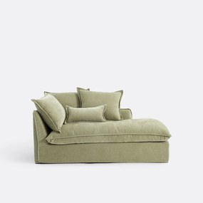 Longchair rechts, afneembare hoes, in gemêleerd polyester, ODNA