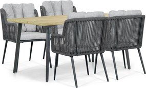 Tuinset 4 personen 180 cm Rope Grijs Lifestyle Garden Furniture Tivoli/Montana