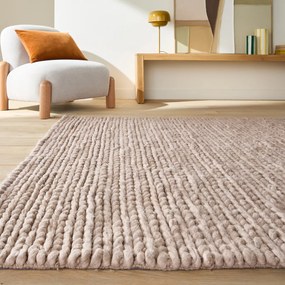 Vloerkleed in wol, Diano, tricot effect