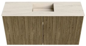 Mondiaz Joya DLux 80cm toiletmeubel dusk met wastafel faye midden 1 kraangat meli