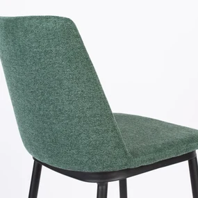 Hoge Barstoel Van Stof Groen