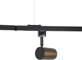 Smart hang railsysteem zwart met 5 spots 1-fase incl. Wifi GU10 - Iconic Jeana