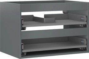 Mexen Box-A kastlichaam voor wastafelonderkast 70 cm, 2 lades, mat grafiet - 91AX0-0700-470-2-66