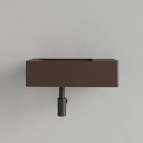 Sanigoods Luko fontein 40x22cm rechts zonder kraangat choco bruin