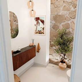 Mondiaz Joya DLux 110cm toiletmeubel ronding rechts ruby met wastafel faye links 1 kraangat lava