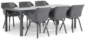 Tuinset 6 personen 210 cm Kunststof Grijs Hartman Sophie
