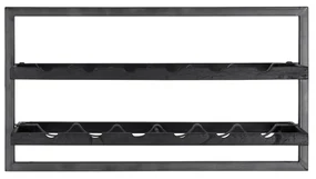 DTP Home Winemate Black Type A Wand Wijnrek Van Zwart Teakhout - 65x25x35cm.