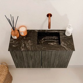 Mondiaz Joya DLux 60cm toiletmeubel shadow met wastafel faye rechts zonder kraangat lava