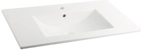 Muebles Raya badmeubel ribbelfront 100cm macchiato met witte wastafel met kraangat