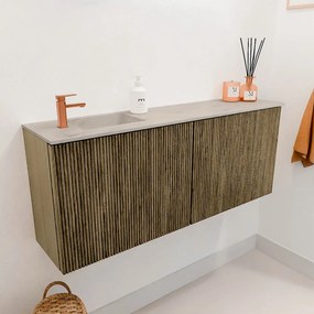 Mondiaz Joya DLux 100cm toiletmeubel dusk met wastafel faye links 1 kraangat opalo
