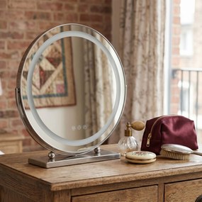 LED Spiegel MAKE-UP Chrome 40 cm