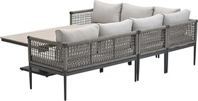 Garden Impressions Burela - Brugge lounge dining set 5-delig links - taupe