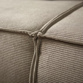 Tweepersoons Slaapbank Ribstof Beige