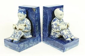 Fine Asianliving Chinese Boekensteun Porselein Kinderen Set/2 BW