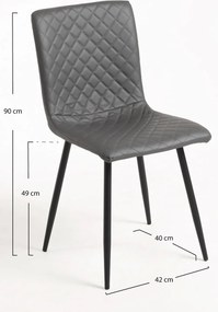 4 Pak Rom Kunstlederen Stoelen
