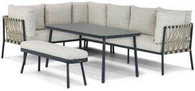 Dining Loungeset 6 personen Aluminium/rope Grijs Lifestyle Garden Furniture Cordani