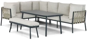 Dining Loungeset 6 personen Aluminium/rope Grijs Lifestyle Garden Furniture Cordani