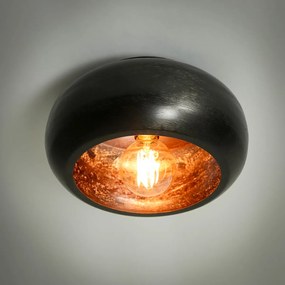 Plafondlamp Zwart Metaal 34 Cm