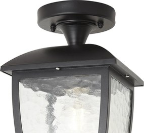 Klassieke plafondlamp zwart IP44 - Leuven