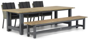 Tuinset 6 personen 260 cm Wicker Taupe Garden Collections Oxbow/San
