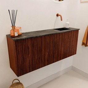 Mondiaz Joya DLux 100cm toiletmeubel ruby met wastafel faye rechts zonder kraangat lava
