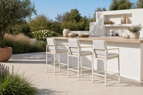 Barstoel Aluminium Taupe-naturel-bruin Lifestyle Garden Furniture Faro