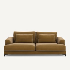 4-zits slaapbank in linnen fluweel, MARSILE