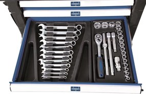 Scheppach TW1000 Gereedschapswagen gevuld 263 delig