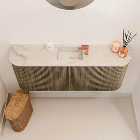 Mondiaz Joya DLux 105cm toiletmeubel ronding links/rechts dusk met wastafel faye midden 1 kraangat frappe